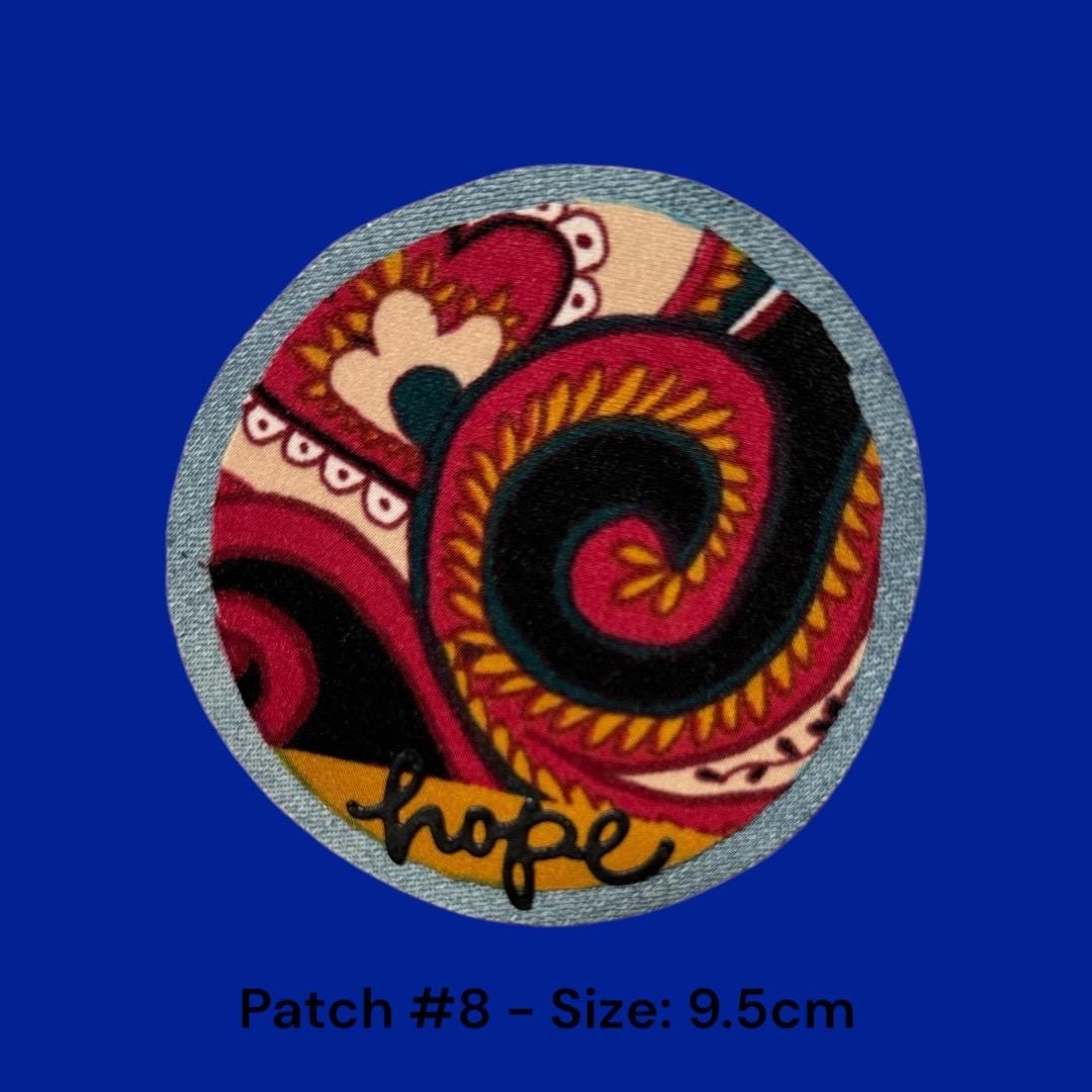 Handmade Denim Sew-On Patch: Upcycled Floral Design