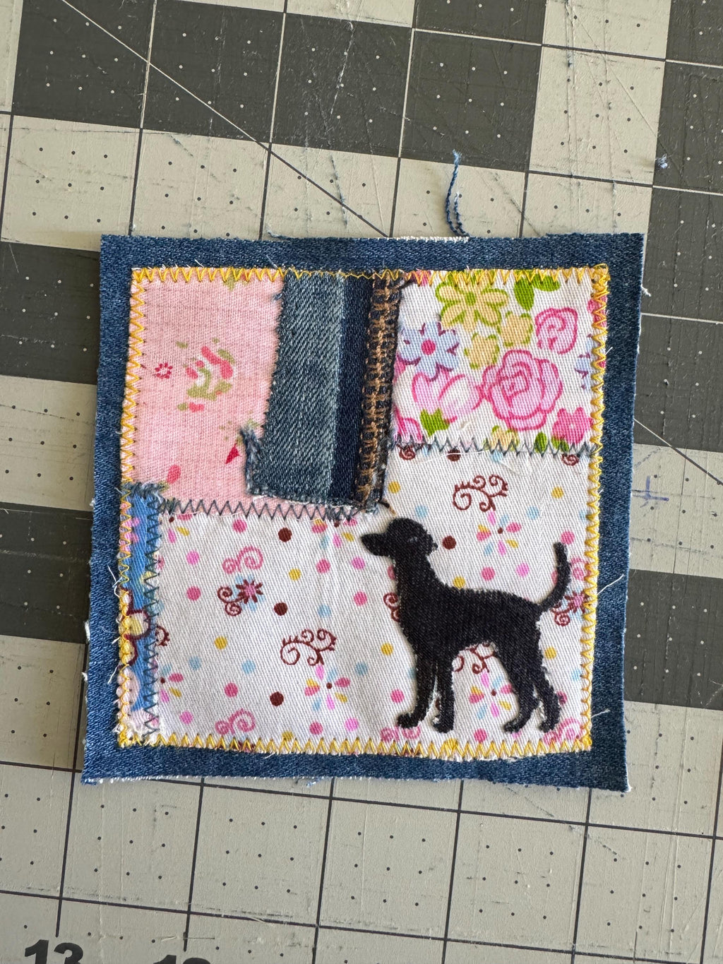 Handmade Fabric Appliqué Patches – Sew-On Denim and Cotton with Raw Edges
