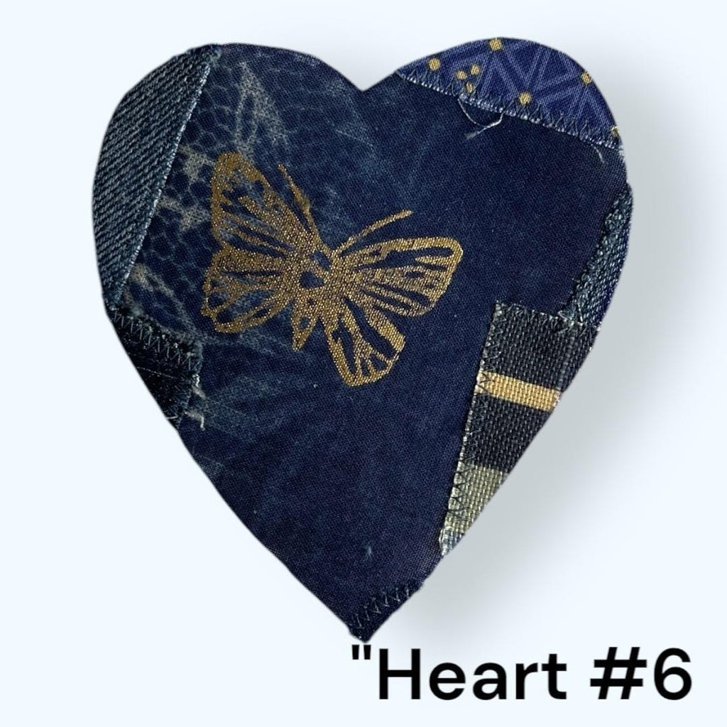 Handmade Upcycled Denim Heart Patch: Sew-On DIY Craft