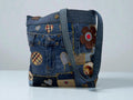 Upcycled Patchwork Denim Crossbody Bag – Handmade with Love