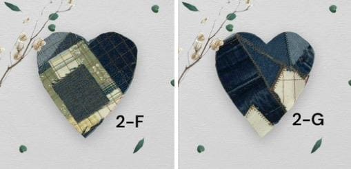 Handmade Upcycled Denim Heart Patches: Sew-On DIY Craft Embellishments