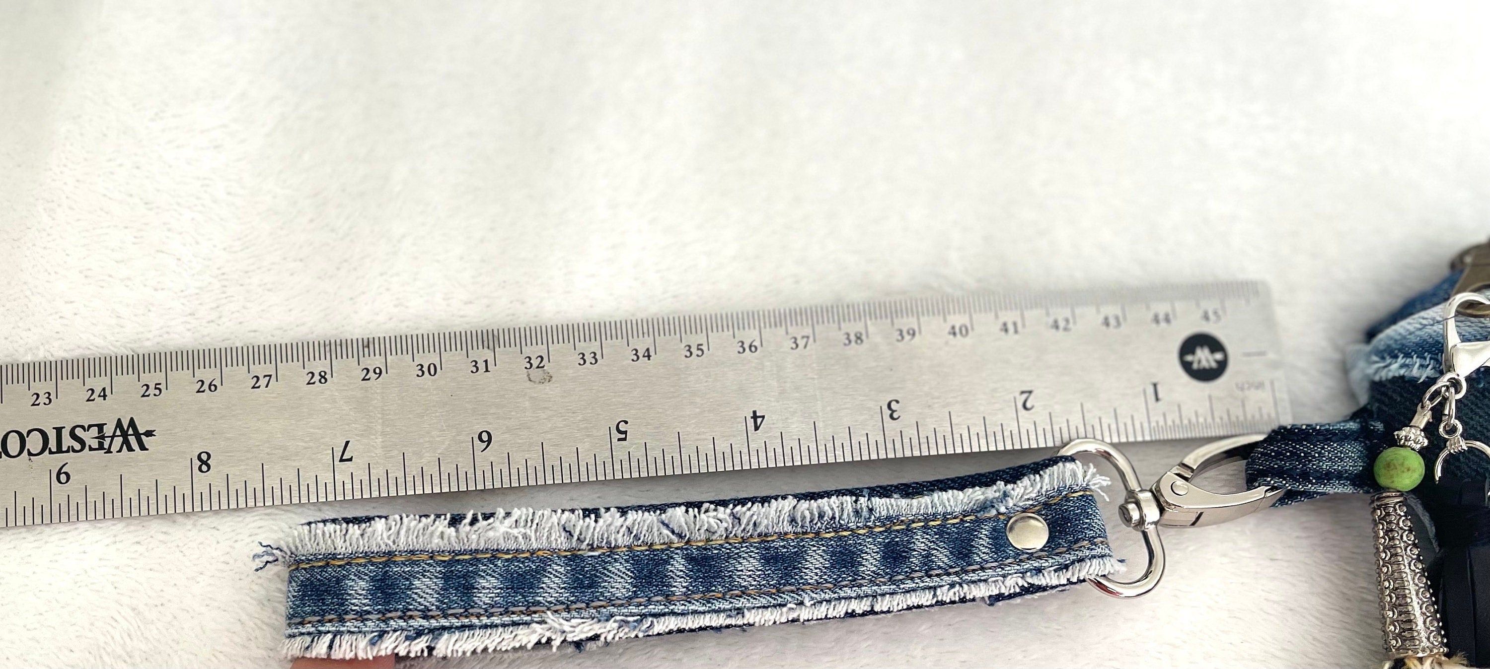 Upcycled Denim Patchwork Handbag, Boho Tassel Clutch