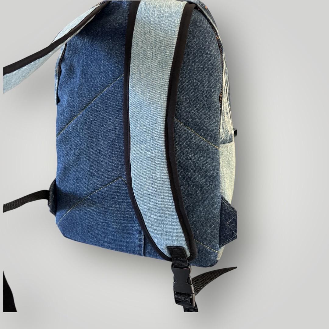 Handmade Denim Patchwork Backpack – One of a Kind