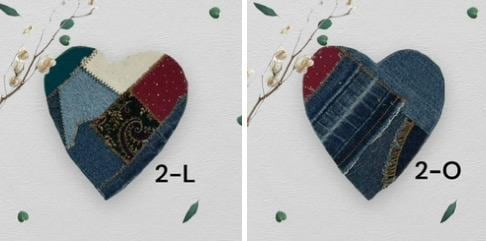 Handmade Upcycled Denim Heart Patches: Sew-On DIY Craft Embellishments