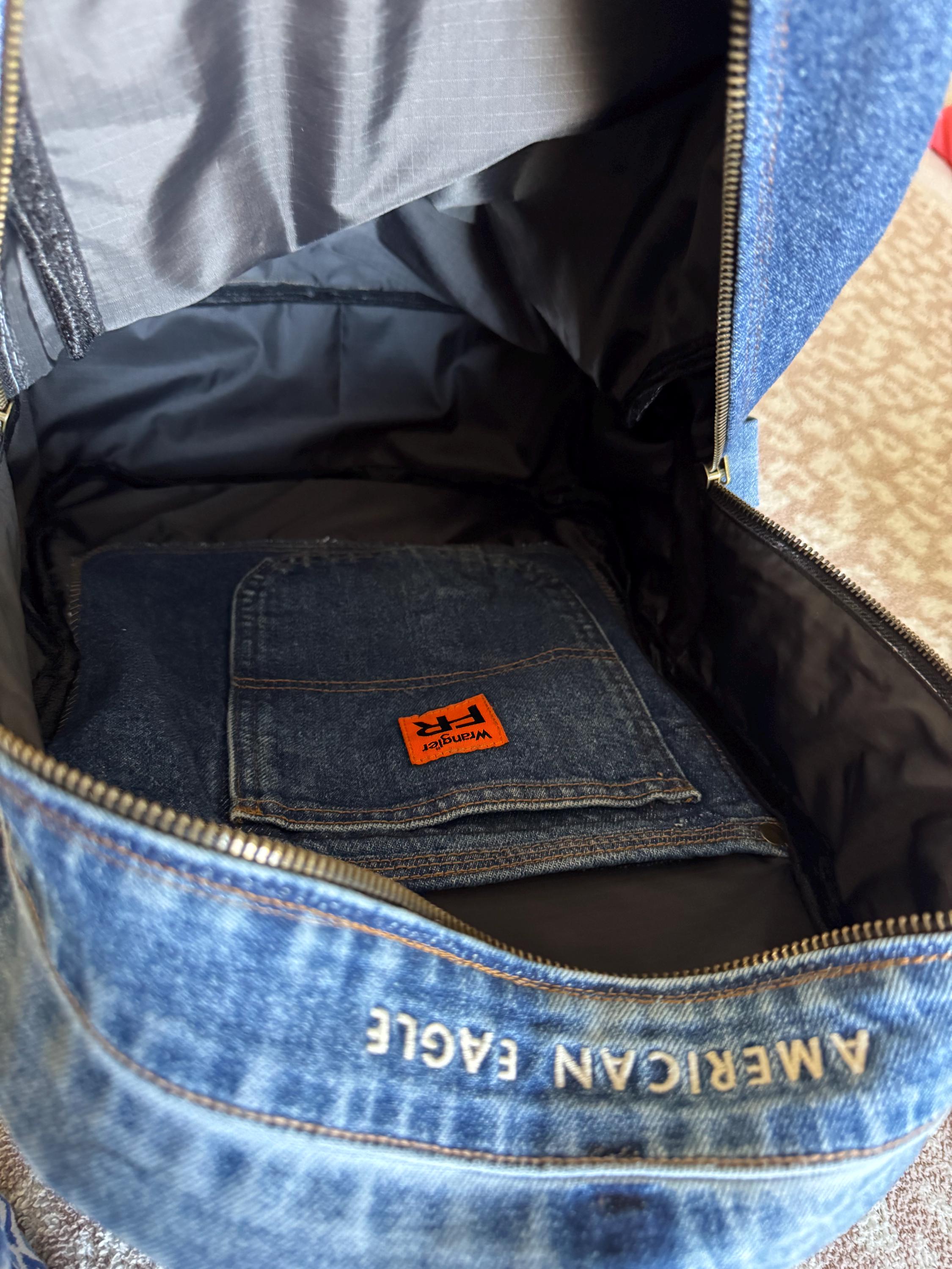 Handmade Denim Patchwork Backpack – One of a Kind