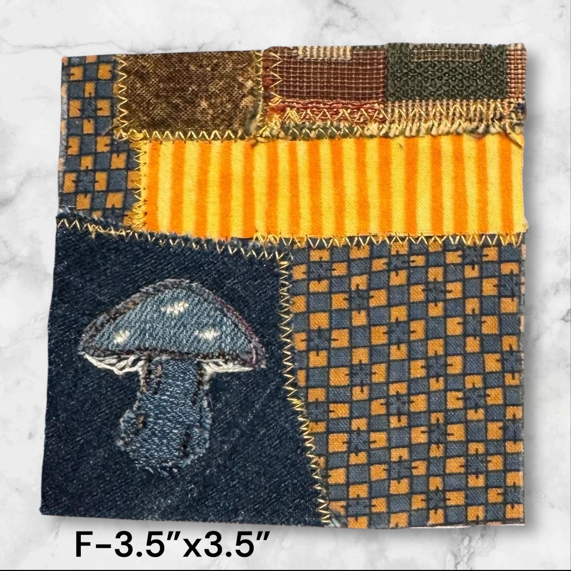 Handmade Denim Patchwork – 4” & 3.5” Hand-Sew on – Upcycled Denim, Cotton fabric