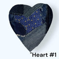 Handmade Upcycled Denim Heart Patch: Sew-On DIY Craft