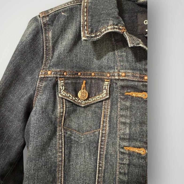 Hand Embroidered Horse Denim Jacket: Upcycled Boho Western Wear