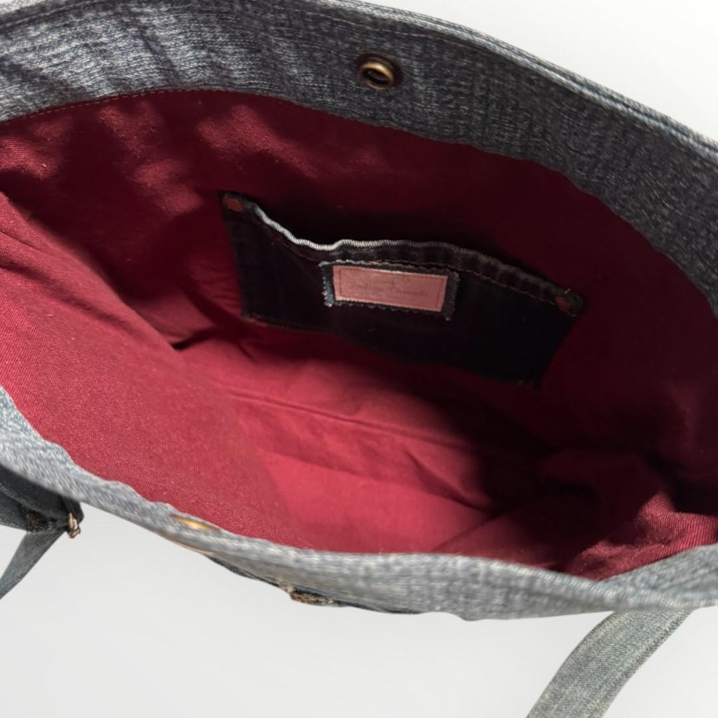 Upcycled Patchwork Denim Crossbody Bag – Handmade with Love