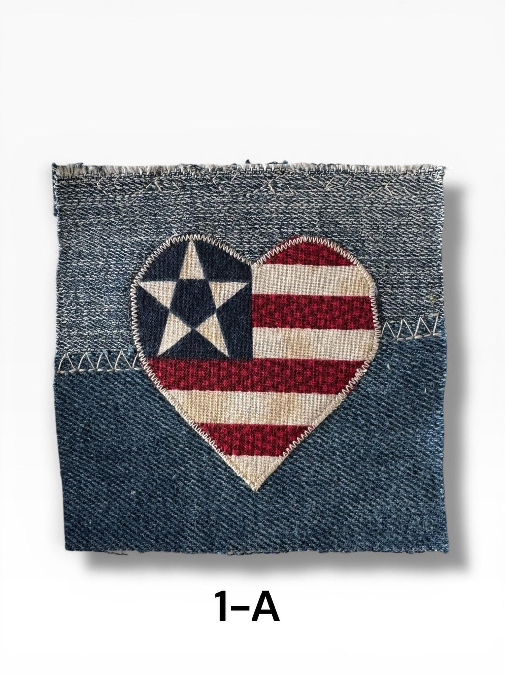 Upcycled Denim Patchwork Sew-On Patches – Rustic Boho Fabric Appliqué Set