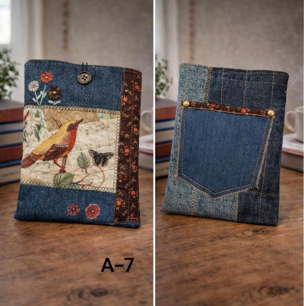 Extra Small Patchwork Denim Bags | 6” x 8” | One of a Kind Handmade Upcycled Bags | Indigo Threads