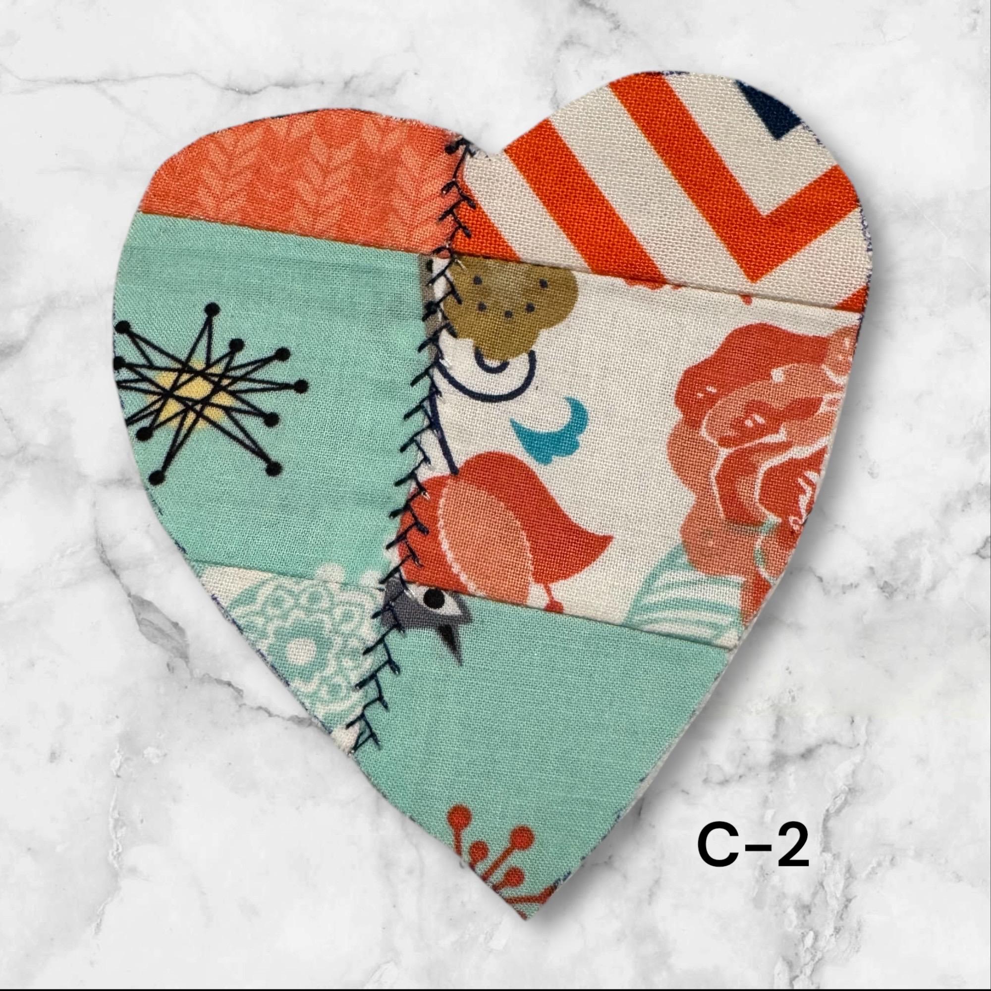 Handmade Upcycled Denim Heart Patches: Rustic DIY Crafting