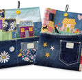 Handmade Denim Patchwork Pouch | Bible Cover, iPad, laptop Sleeve-extra large