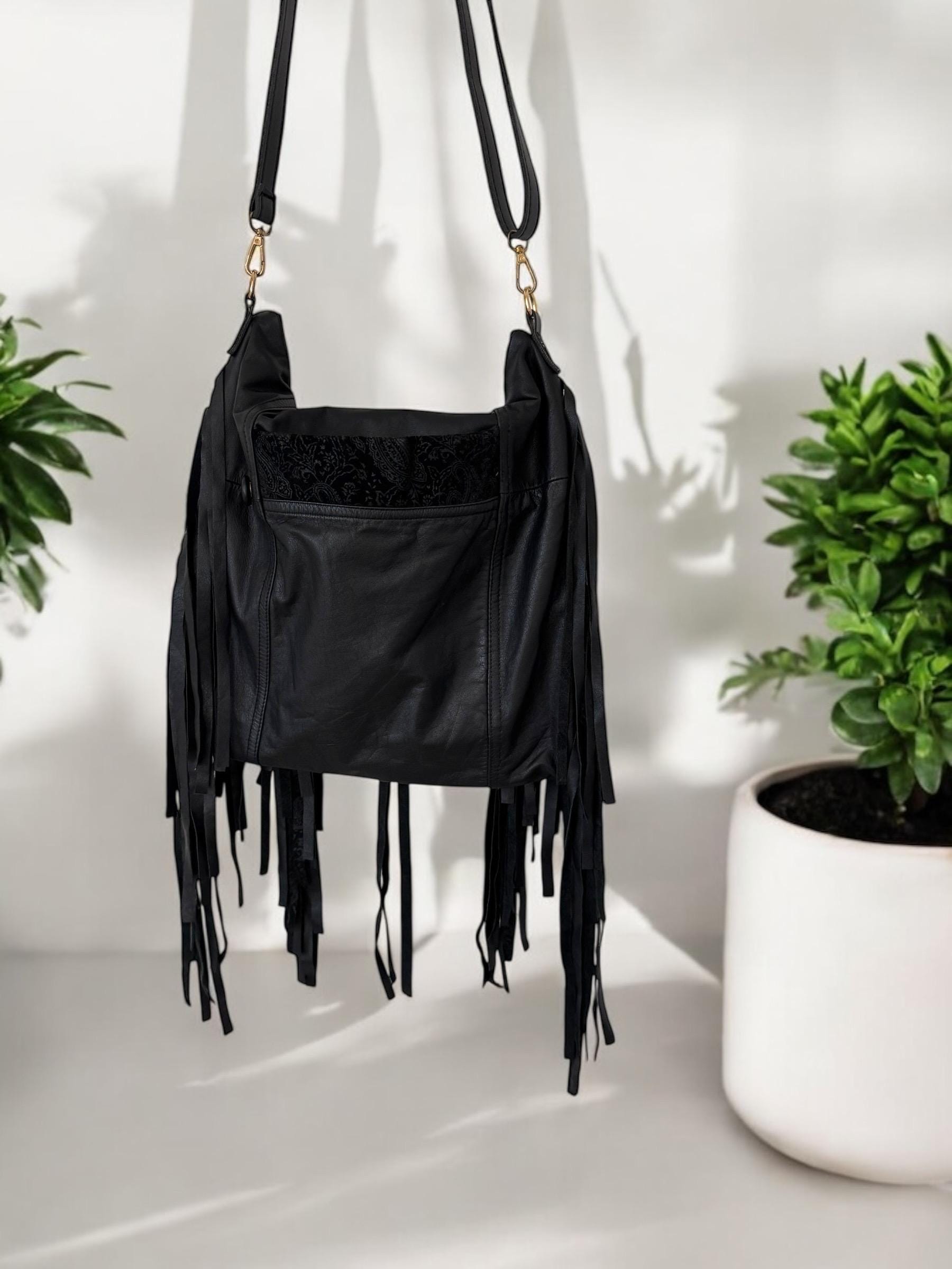 Handmade Leather Crossbody Bag – Adjustable Strap, Flap Closure & Dual Pockets (13”x13”)