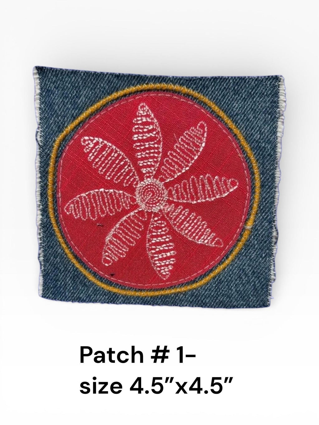 Sashiko Boro-Inspired Handmade Denim Patches – Sew-On Embroidered Patchwork
