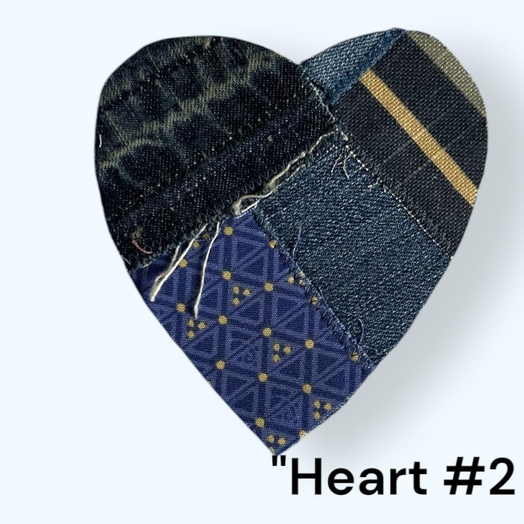 Handmade Upcycled Denim Heart Patch: Sew-On DIY Craft