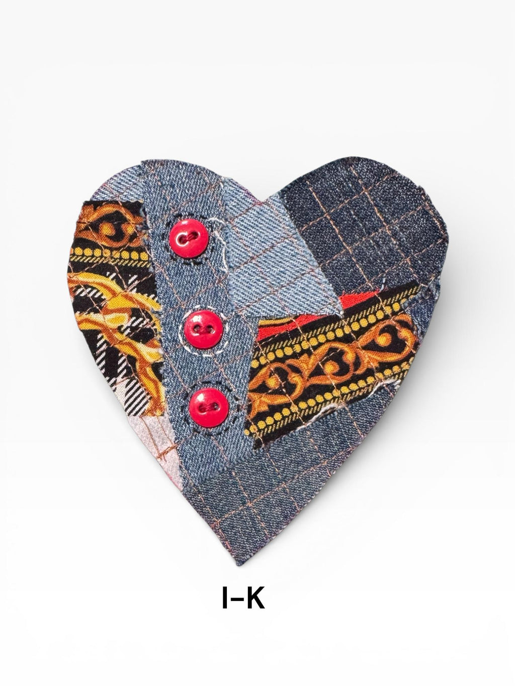 Handmade Upcycled Denim Heart Patches: Sew-On DIY Craft Applique
