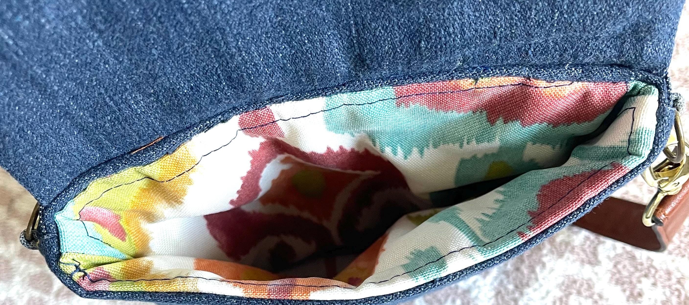 Denim Unique Upcycled Denim Crossbody Bag – Padded and Stylish