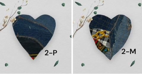 Handmade Upcycled Denim Heart Patches: Sew-On DIY Craft Embellishments